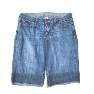 Lucky Brand Cut Off Distressed Blue Denim Low Rise Sz 8/29 Bermuda Jeans Shorts